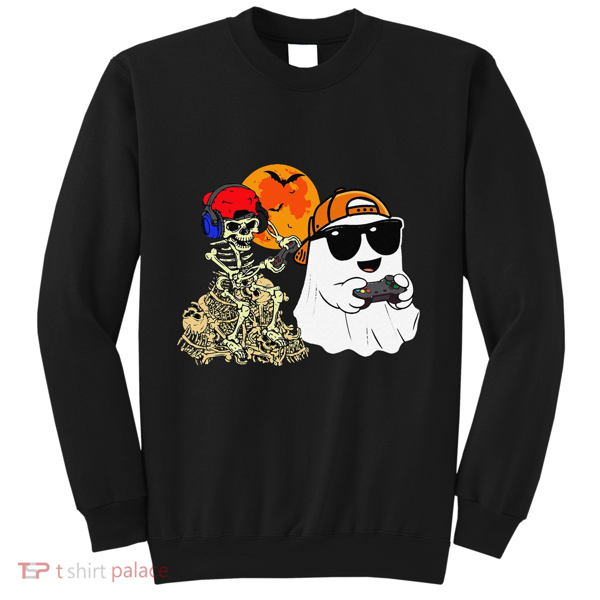 Halloween Ghost Gaming Scary Skeleton Gamer Gift Sweatshirt