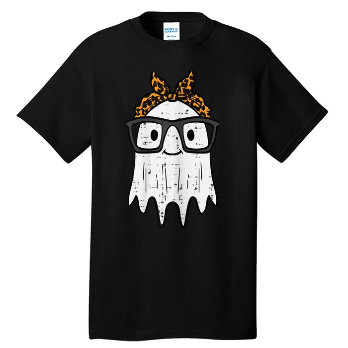 Halloween Ghost Glasses Cute Costume Girl Kid Toddler Wo Tall T-Shirt