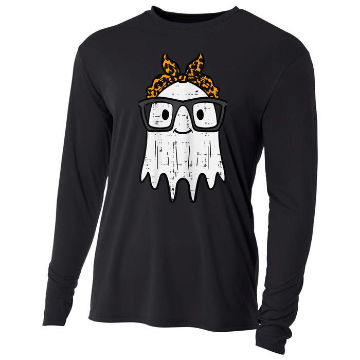 Halloween Ghost Glasses Cute Costume Girl Kid Toddler Wo Cooling Performance Long Sleeve Crew