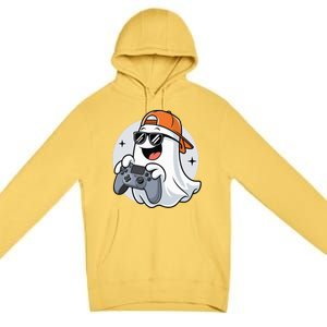 Halloween Ghost Gamer Scary Costume Gaming Cool Gift Premium Pullover Hoodie