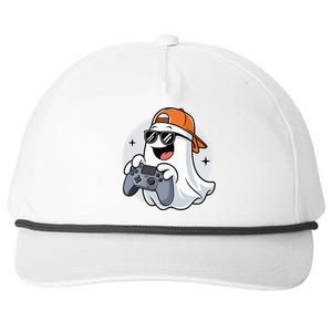 Halloween Ghost Gamer Scary Costume Gaming Cool Gift Snapback Five-Panel Rope Hat