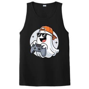 Halloween Ghost Gamer Scary Costume Gaming Cool Gift PosiCharge Competitor Tank