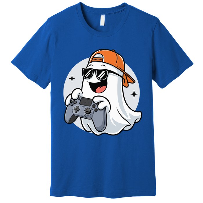 Halloween Ghost Gamer Scary Costume Gaming Cool Gift Premium T-Shirt