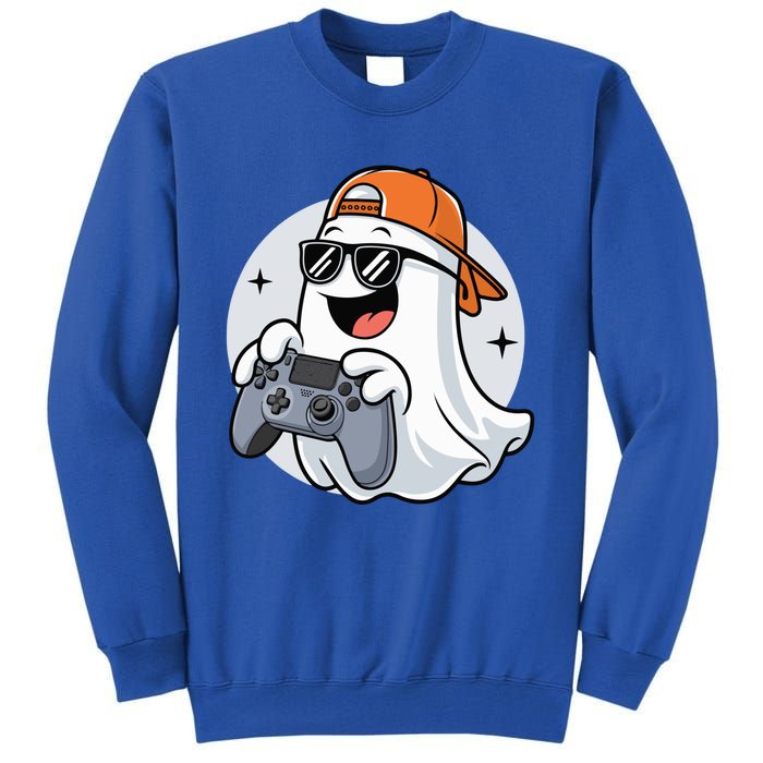 Halloween Ghost Gamer Scary Costume Gaming Cool Gift Tall Sweatshirt