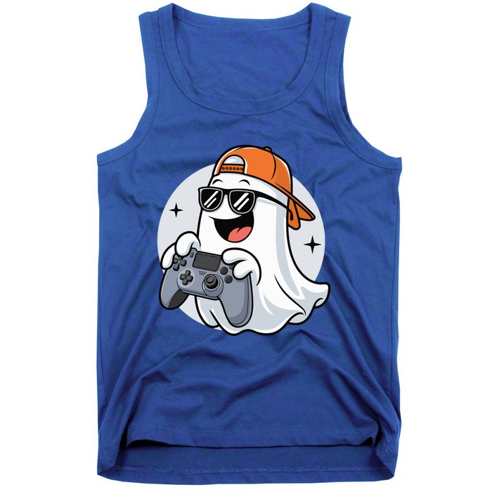 Halloween Ghost Gamer Scary Costume Gaming Cool Gift Tank Top