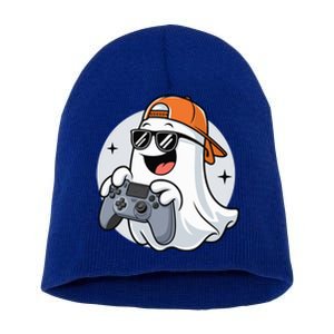 Halloween Ghost Gamer Scary Costume Gaming Cool Gift Short Acrylic Beanie