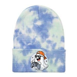 Halloween Ghost Gamer Scary Costume Gaming Cool Gift Tie Dye 12in Knit Beanie