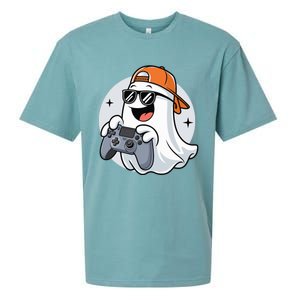 Halloween Ghost Gamer Scary Costume Gaming Cool Gift Sueded Cloud Jersey T-Shirt