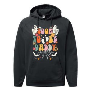 Halloween Groovy Ghost Soon to Be Daddy Halloween Pregnancy Performance Fleece Hoodie