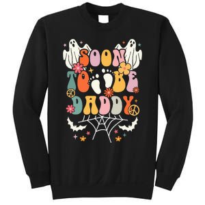 Halloween Groovy Ghost Soon to Be Daddy Halloween Pregnancy Sweatshirt