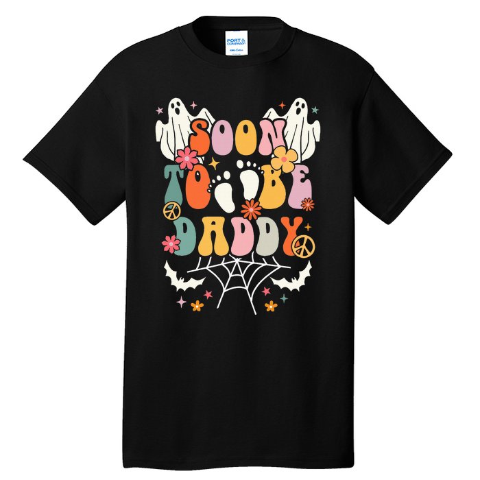 Halloween Groovy Ghost Soon to Be Daddy Halloween Pregnancy Tall T-Shirt