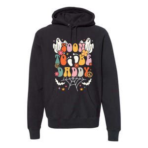 Halloween Groovy Ghost Soon to Be Daddy Halloween Pregnancy Premium Hoodie