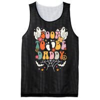 Halloween Groovy Ghost Soon to Be Daddy Halloween Pregnancy Mesh Reversible Basketball Jersey Tank