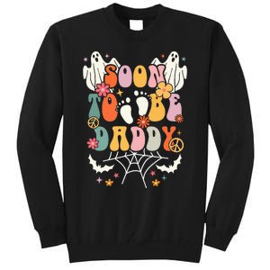 Halloween Groovy Ghost Soon to Be Daddy Halloween Pregnancy Tall Sweatshirt