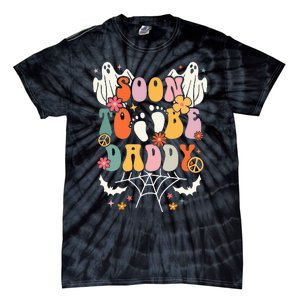 Halloween Groovy Ghost Soon to Be Daddy Halloween Pregnancy Tie-Dye T-Shirt