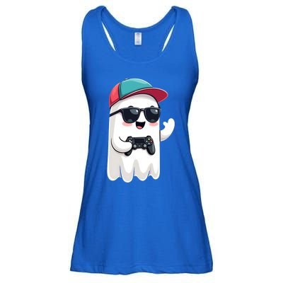 Halloween Ghost Gamer Scary Gaming Controllers Cool Gift Ladies Essential Flowy Tank