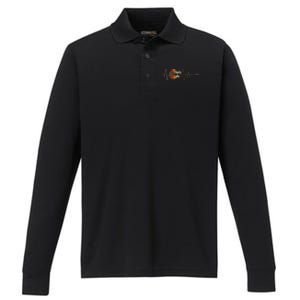 Heartbeat Guitarist Guitar Performance Long Sleeve Polo