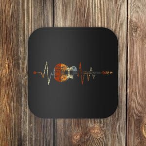 Heartbeat Guitarist Guitar Coaster