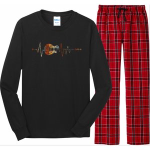 Heartbeat Guitarist Guitar Long Sleeve Pajama Set