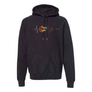 Heartbeat Guitarist Guitar Premium Hoodie