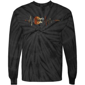 Heartbeat Guitarist Guitar Tie-Dye Long Sleeve Shirt