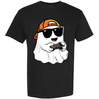 Halloween Ghost Gamer Scary Costume Gaming Garment-Dyed Heavyweight T-Shirt