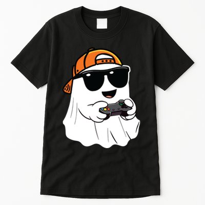 Halloween Ghost Gamer Scary Costume Gaming Tall T-Shirt