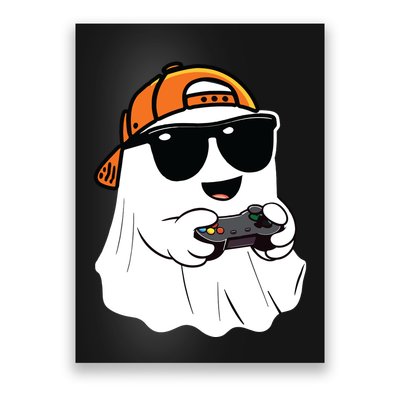 Halloween Ghost Gamer Scary Costume Gaming Poster