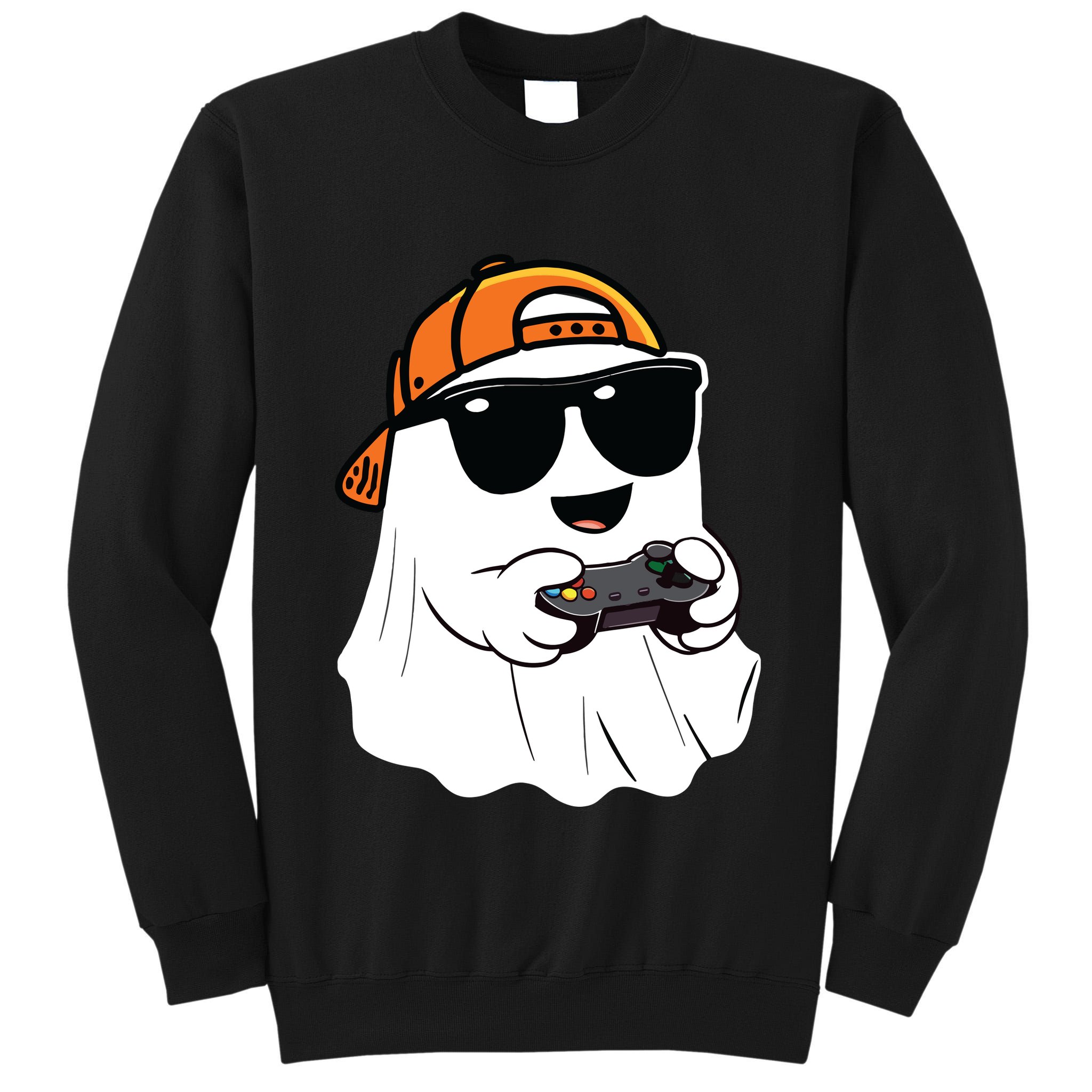 Halloween Ghost Gamer Scary Costume Gaming Tall Sweatshirt