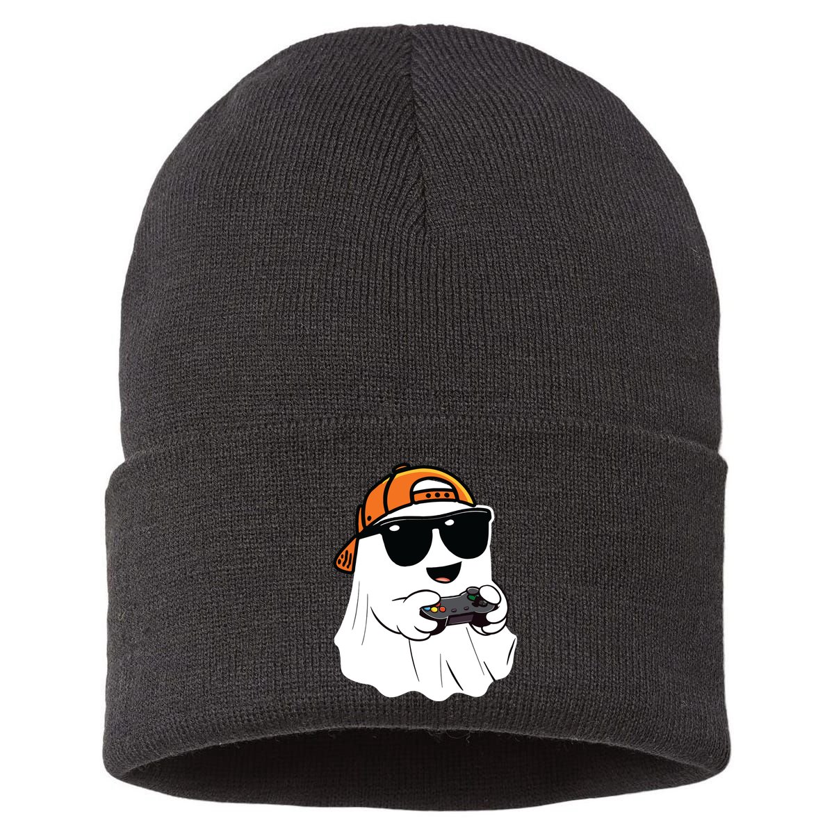 Halloween Ghost Gamer Scary Costume Gaming Sustainable Knit Beanie
