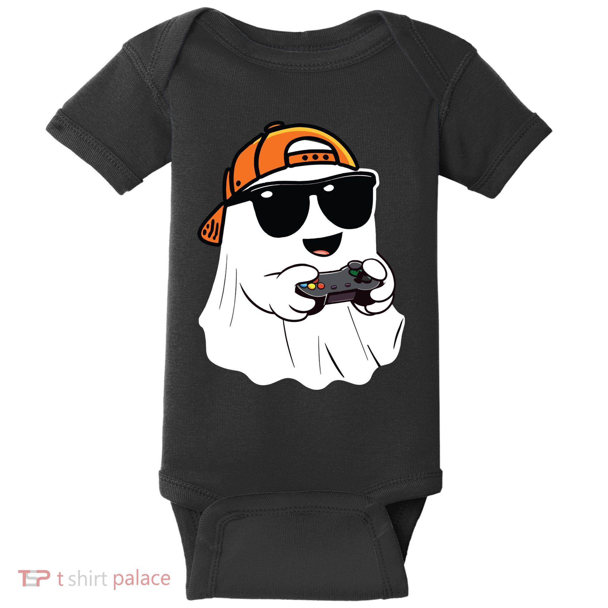 Halloween Ghost Gamer Scary Costume Gaming Baby Bodysuit
