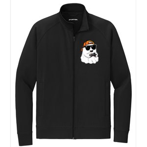 Halloween Ghost Gamer Scary Costume Gaming Stretch Full-Zip Cadet Jacket