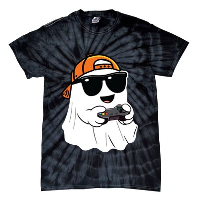 Halloween Ghost Gamer Scary Costume Gaming Tie-Dye T-Shirt