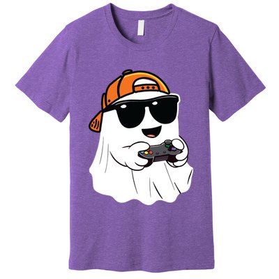Halloween Ghost Gamer Scary Costume Gaming Premium T-Shirt