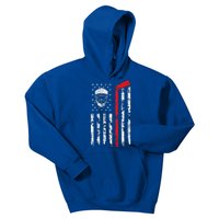 Hockey Goalie Gift USA Flag Hockey Stick Ice Kids Hoodie