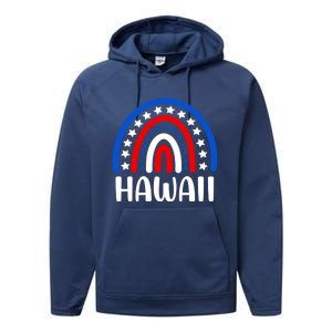 Hawaii Great Gift I Love Hawaii Usa Cute Gift Performance Fleece Hoodie