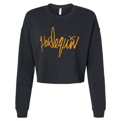 Harlequin Gag Gaga Graphic Joke Cropped Pullover Crew