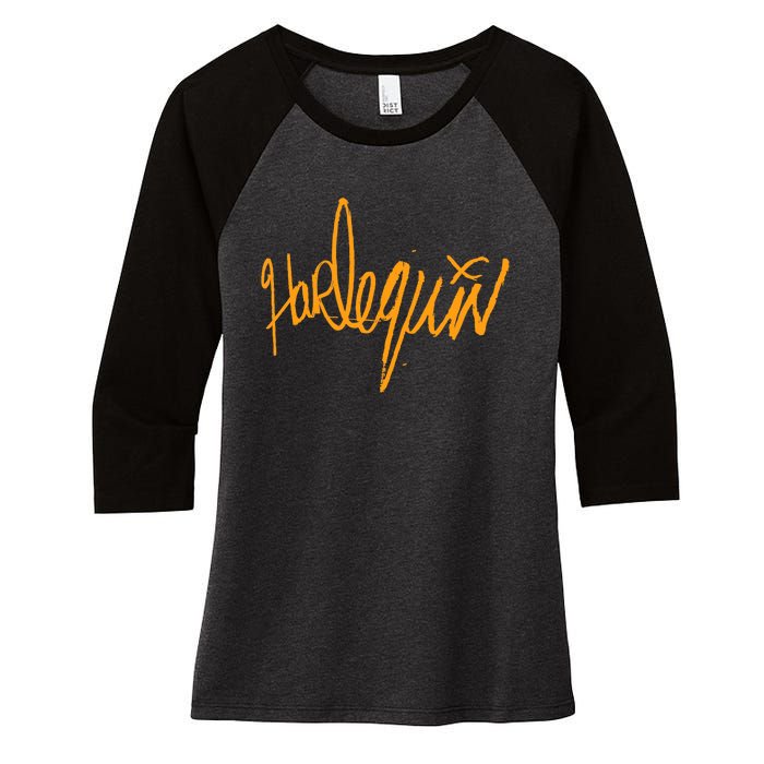 Harlequin Gag Gaga Graphic Joke Women's Tri-Blend 3/4-Sleeve Raglan Shirt