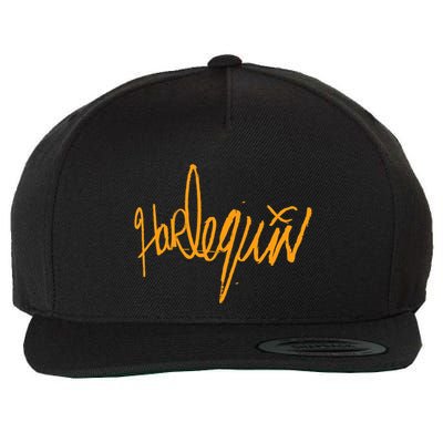 Harlequin Gag Gaga Graphic Joke Wool Snapback Cap
