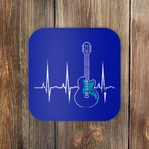 Heartbeat Guitarist Guitar Gift Coaster