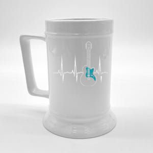 Heartbeat Guitarist Guitar Gift Beer Stein