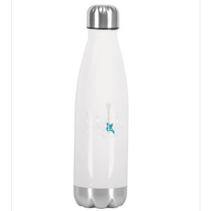 Heartbeat Guitarist Guitar Gift Stainless Steel Insulated Water Bottle