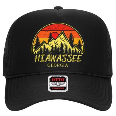 Hiawassee Georgia Ga Mountains Hike Hiking Souvenir High Crown Mesh Back Trucker Hat