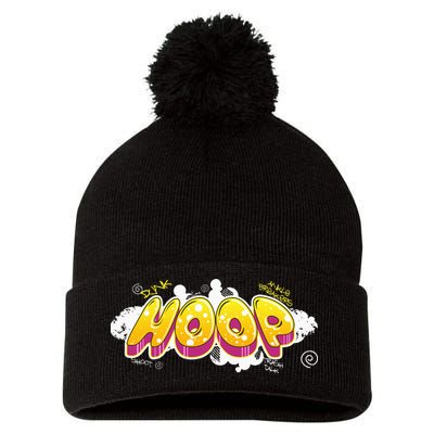 Hoop Graffiti Gift For Basketball Player Streetball Fan Pom Pom 12in Knit Beanie