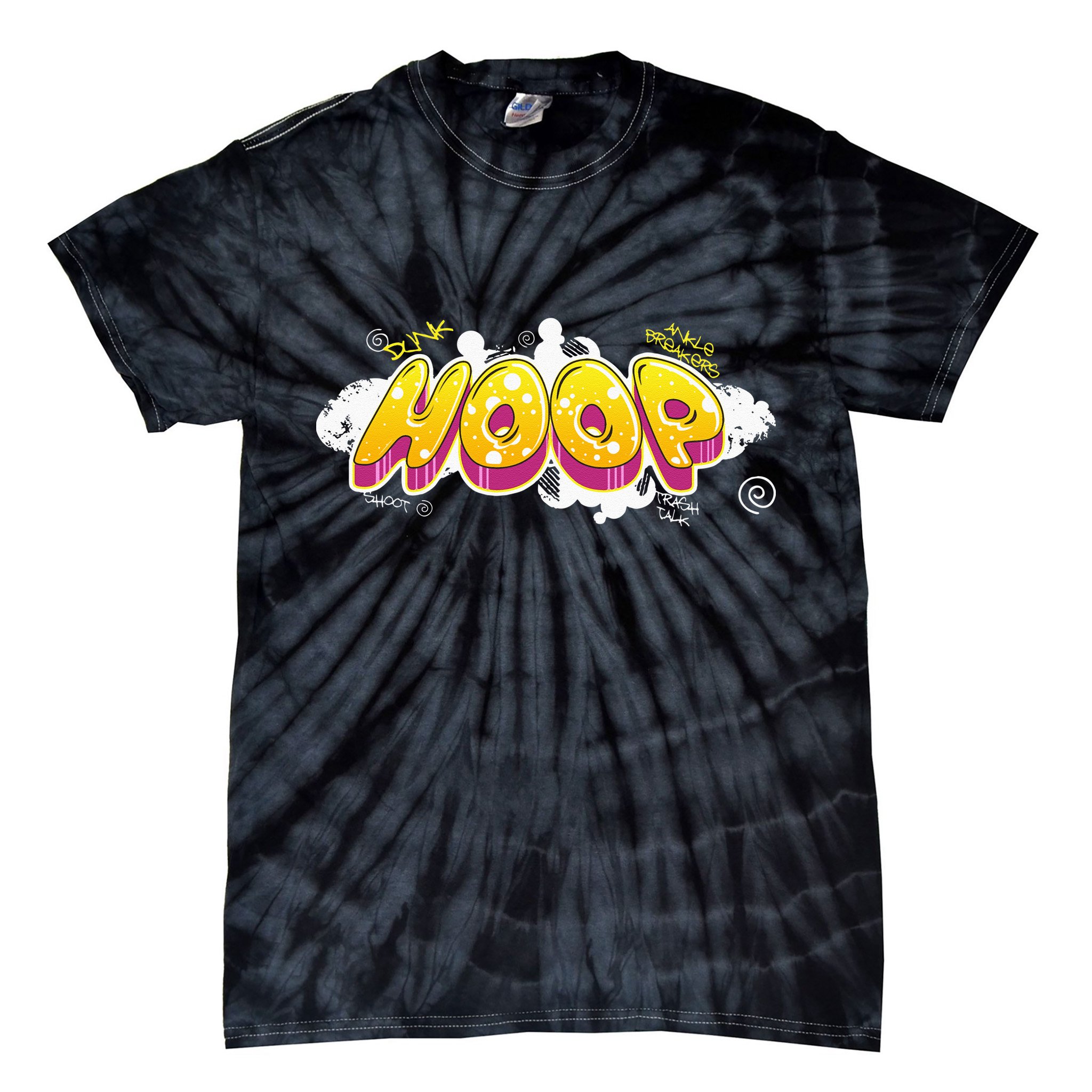 Hoop Graffiti Gift For Basketball Player Streetball Fan Tie-Dye T-Shirt