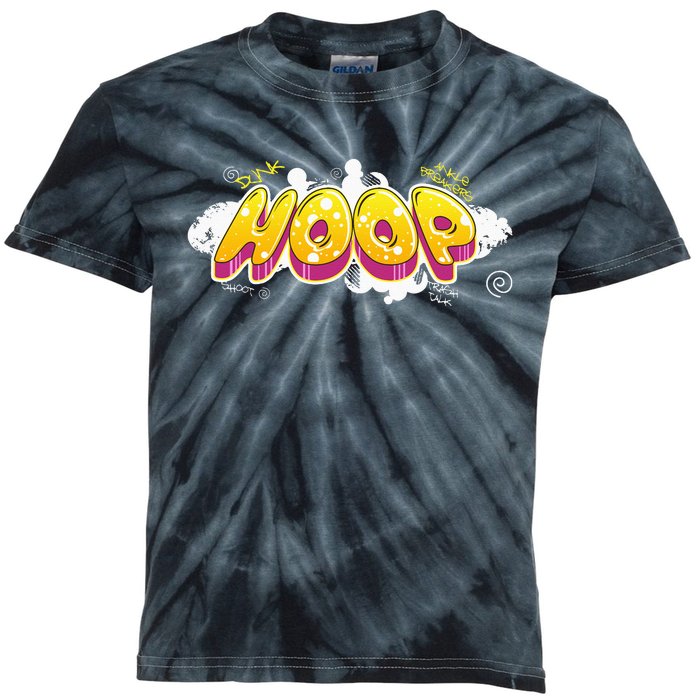 Hoop Graffiti Gift For Basketball Player Streetball Fan Kids Tie-Dye T-Shirt