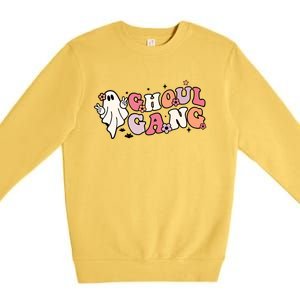 Halloween Ghoul Gang Groovy Hey Boo Pumpkin Boo Crew Funny Gift Premium Crewneck Sweatshirt