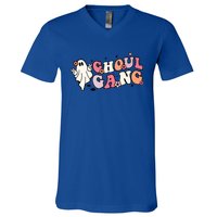 Halloween Ghoul Gang Groovy Hey Boo Pumpkin Boo Crew Funny Gift V-Neck T-Shirt