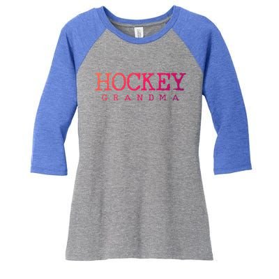 Hockey Grandma Gift Women's Tri-Blend 3/4-Sleeve Raglan Shirt