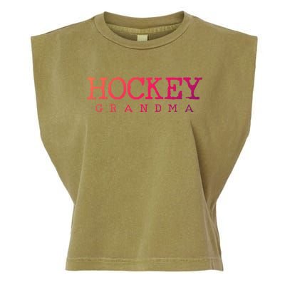 Hockey Grandma Gift Garment-Dyed Women's Muscle Tee